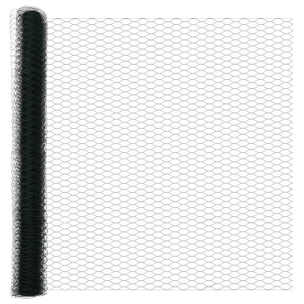 vidaXL Hexagon Fence Green 1.6 x 10 m Steel