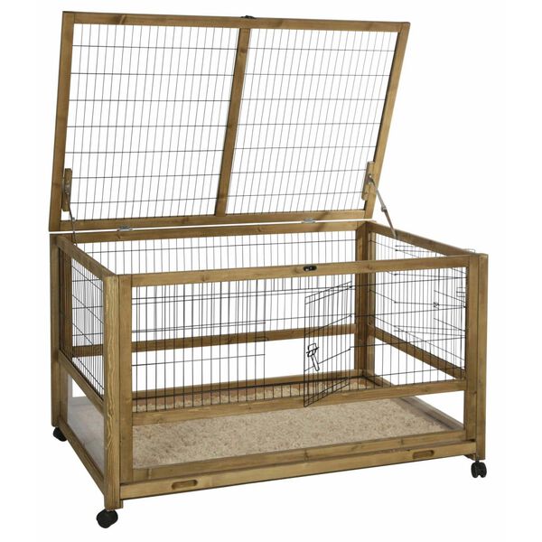 Kerbl Small Animal Cage for Indoor Space 116x75x70 cm Wood Brown