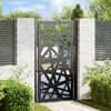 vidaXL Garden Gate Black 100x175 cm Steel Light Design