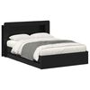 vidaXL Bed Frame with Storage Black 160 x 200 cm Engineered Wood