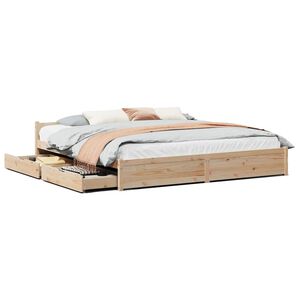 vidaXL Bed Frame without Mattress 200x200 cm Solid Wood Pine