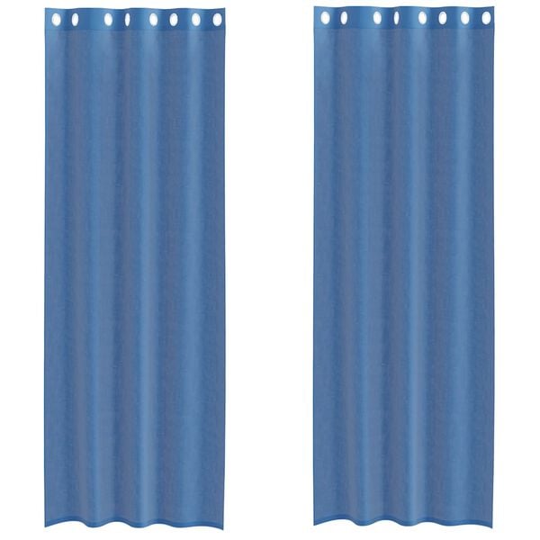 vidaXL Voile Curtains with Grommets 2 pcs Royal Blue