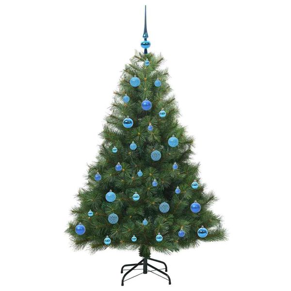 vidaXL Artificial Christmas Tree with 150 LEDs Green 150 cm PE and PVC