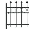 vidaXL Ring Fence Black 200 x 110 cm Powder-Coated Steel