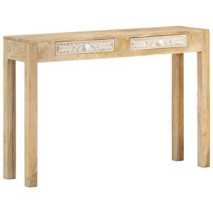 vidaXL Console Table 110x30x75 cm Solid Bleached Wood Mango
