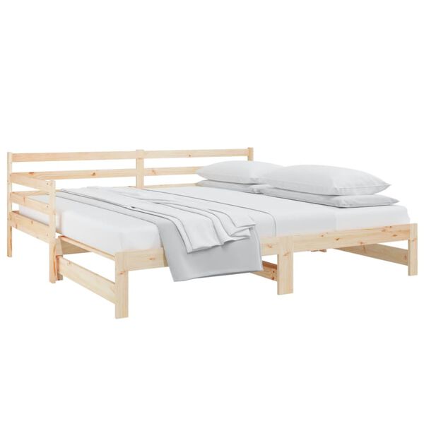 vidaXL Pull-out Day Bed without Mattress 2x(90x190)cm