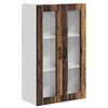 vidaXL Wall Glass Cabinet LUCCA Old Wood 60 x 31 x 100 cm