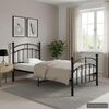 vidaXL Bed Frame without Mattress Black Metal 100x200 cm