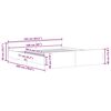 vidaXL Bed Frame without Mattress Brown Oak 160x200 cm
