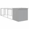 vidaXL Chicken Cage with Run Light Grey 110x405x110 cm Galvanised Steel