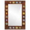 vidaXL Bathroom Mirror Walnut 50 x 70 x 3 cm Solid Mango Wood