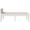 vidaXL Bed Frame without Mattress White 75x190 cm Small Single Solid Wood Pine