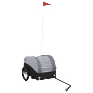 vidaXL Bike Trailer Black and Grey 30 kg Iron
