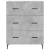 vidaXL Highboard Concrete Grey 69.5x34x180 cm Engineered Wood