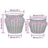 vidaXL Planter Basket with Storage 2 pcs Brown Lacak Rattan