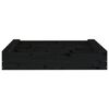 vidaXL Sandbox with Seats Black Square Solid Wood Pine
