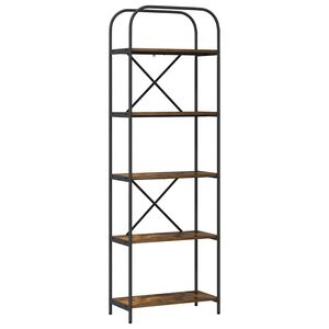 vidaXL Bookshelf 5-Tier 60 x 30 x 183 cm Engineered wood Smoked Oak