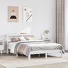 vidaXL Bed Frame with Headboard without Mattress White 140x200 cm