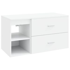 vidaXL Bathroom Furniture Set 2 pcs White Engineered Wood