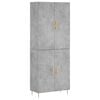 vidaXL Highboard Concrete Grey 69.5x34x180 cm Engineered Wood