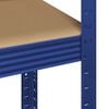 vidaXL 5-Layer Storage Shelves 2 pcs Blue Steel&Engineered Wood