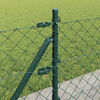 vidaXL Fence Post Green 25 x 0.6 m (60 x 60 mm mesh) Steel and PVC