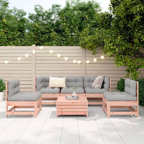 vidaXL 6 Piece Garden Sofa Set Solid Wood Douglas Fir