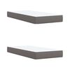 vidaXL Box Spring Bed with Mattress Grey 200x200 cm Faux Leather