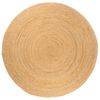 vidaXL Area Rug Braided Jute 210 cm Round