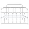 vidaXL Metal Bed Frame without Mattress with Footboard White 107x203cm