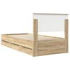 vidaXL Bed Frame with Drawer Sonoma Oak 90 x 200 cm Engineer Wood