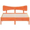 vidaXL Bed Frame without Mattress Wax Brown 140x190 cm Solid Wood Pine