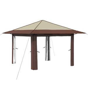 vidaXL Gazebo without Sidewall Cream and Brown