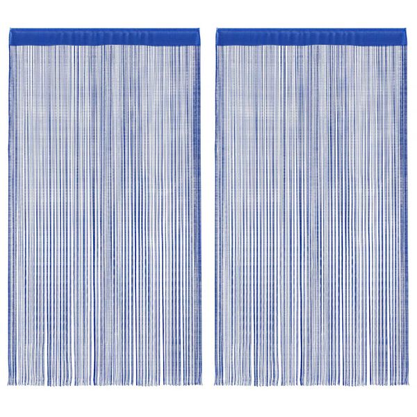 vidaXL String Curtains 2 pcs 140x250 cm Blue