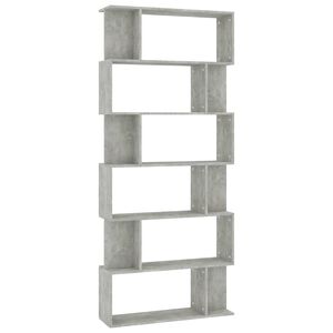 vidaXL Book Cabinet | Concrete Grey | Engineered Wood
