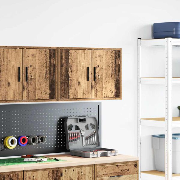 vidaXL Garage Wall Cabinet Old Wood Engineered Wood