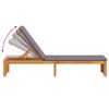 vidaXL Sun Lounger Reclining Brown 200 x 55 x 94cm Solid Acacia wood