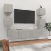vidaXL 6 Piece TV Cabinet Set Concrete Grey Engineered Wood