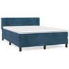 vidaXL Box Spring Bed with Mattress Dark Blue 140x190 cm Velvet