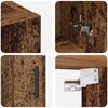 vidaXL Wall-Mounted Cabinet Old Wood 60 x 31 x 70 cm Engineered Wood