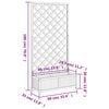 vidaXL Planter with Trellis Grey Solid Wood Fir