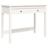 vidaXL Desk with Drawers White 100x50x78 cm Solid Wood Pine