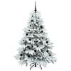 vidaXL Artificial Christmas Tree with 150 LEDs White 150 cm PE and PVC