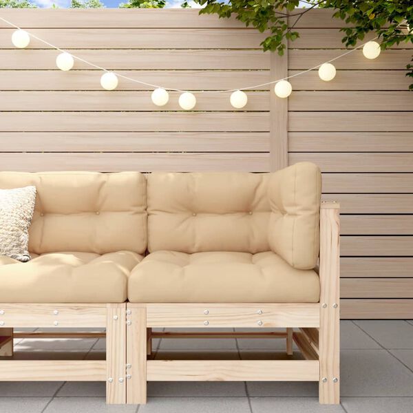 vidaXL Garden Corner Sofa Solid Wood Pine
