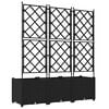 vidaXL Garden Planter 3 pcs Black 120 x 40 x 143 cm Steel