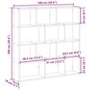 vidaXL Wall Cube Shelf 12 Compartments Smoked Oak Engineered Wood