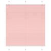 vidaXL Pleated Blind Pink 120x150 cm Fabric Width 119.4 cm Polyester