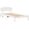 vidaXL Bed Frame with Headboard White 90 x 200 cm Solid Pine Wood