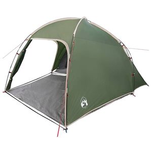 vidaXL Tent Cabin Green 370 x 230 x 185 cm Polyester and fibreglass