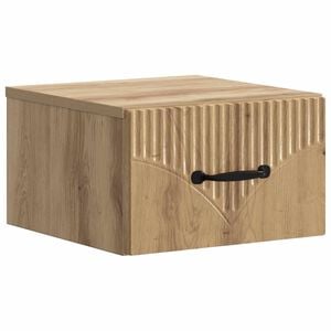 vidaXL Wall-Mounted Bedside Cabinet Artisan Oak 34.5 x 33 x 20 cm